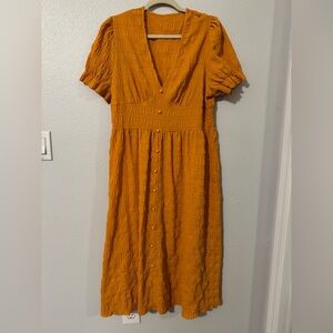 Mustard Yellow Midi Dress